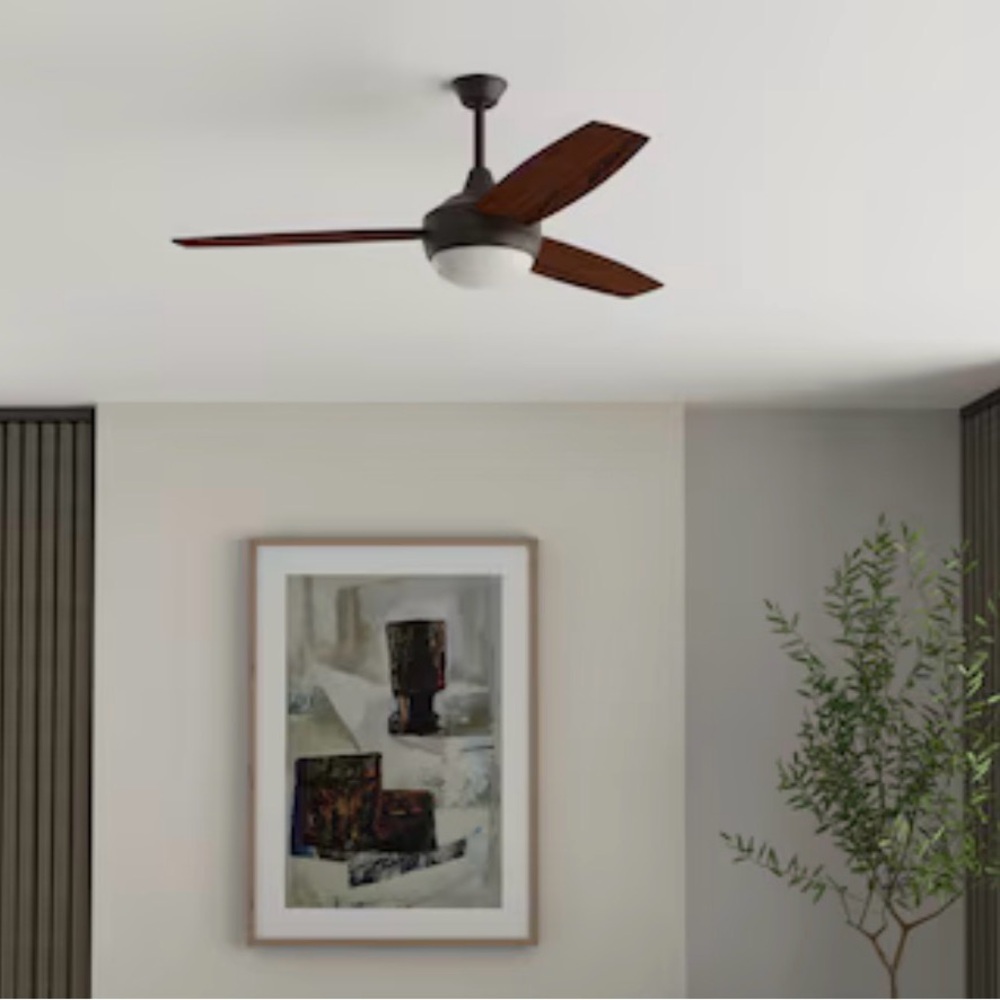 Modern Ceiling Fan with Light - Brown